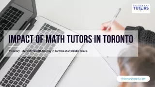 Math Tutoring In Toronto