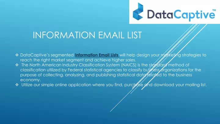 information email list