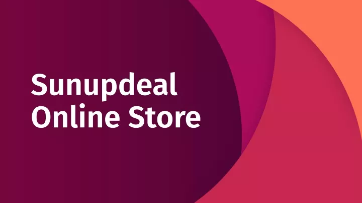 sunupdeal online store