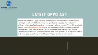 latest oppo a54