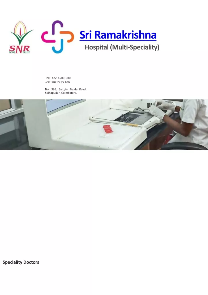 sr i ramakrishna hospital multi speciality