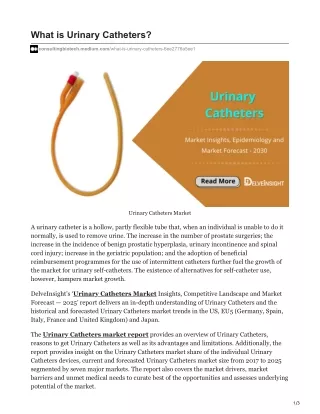 what is urinary catheters