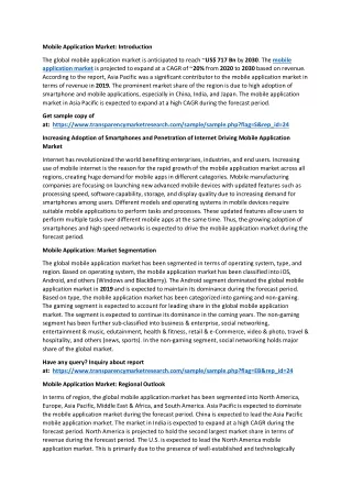 mobile application market introduction