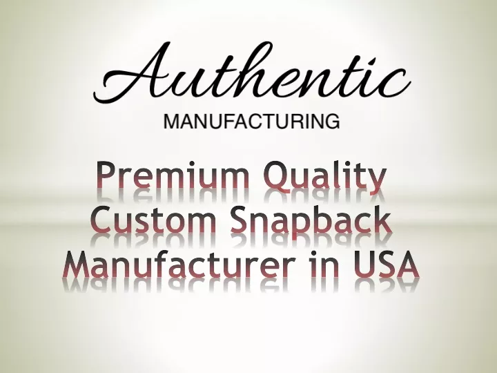 premium quality custom snapback manufacturer in usa