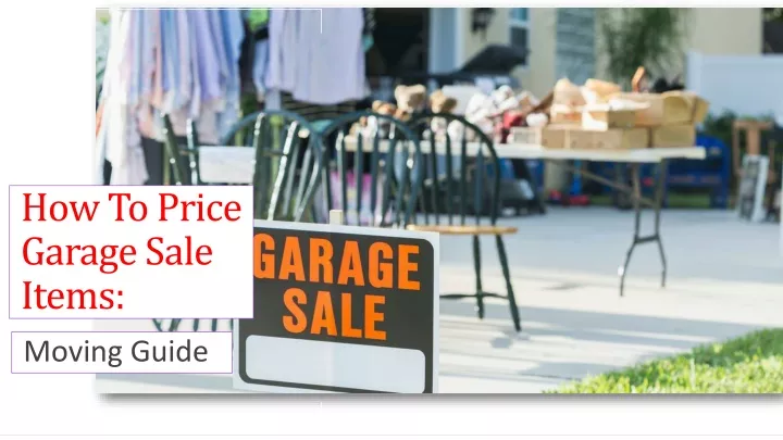 how to price garage sale items