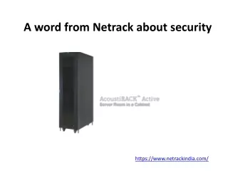 a word from netrack about security