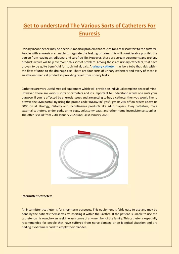 get to understand the various sorts of catheters