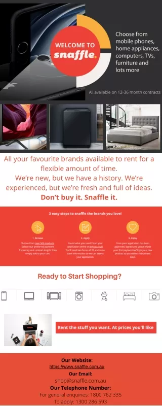 Welcome To Snaffle | Online Appliance Rentals