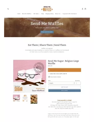 Belgian Pearl Sugar waffles with Send Me Waffles