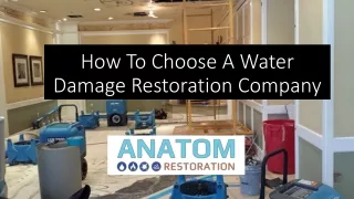How to Choose A Water Damage Restoration Company?