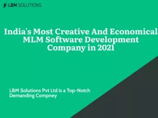 MLM software develoment compney in 2021