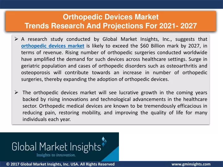 orthopedic devices market trends research