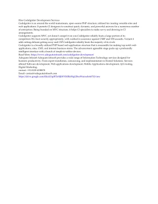 hire codeigniter development services codeigniter