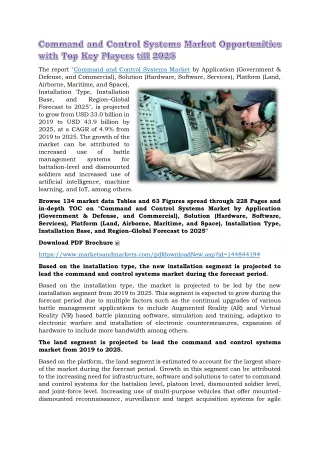 the report command and control systems market