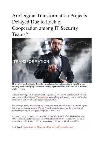 Are-Digital-Transformation-Projects-Delayed-Due-to-Lack-of-Cooperation-among-IT-Security-Teams