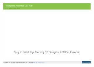 hologram projector led fan home hologram