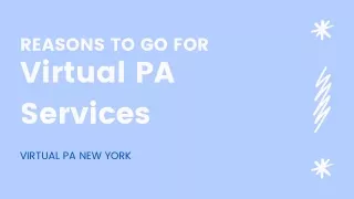 Reasons to for virtual pa services