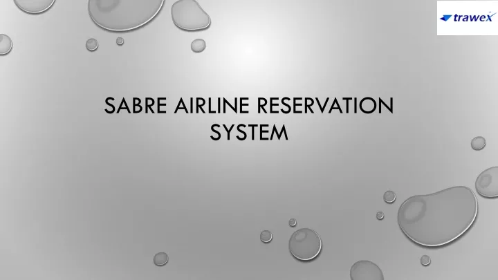 sabre airline reservation system