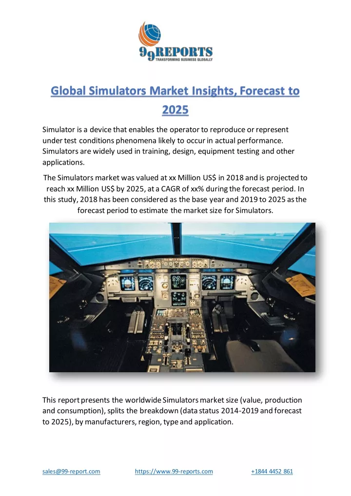 global simulators market insights forecast to 2025