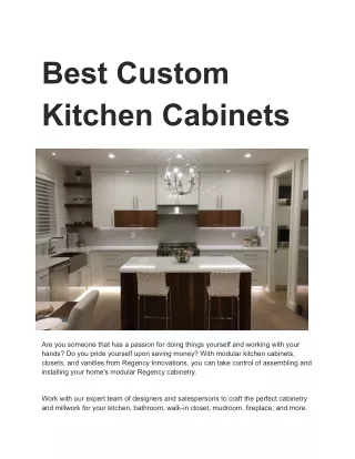 Best Custom Kitchen Cabinets