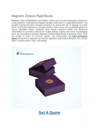 magnetic closure rigid boxes