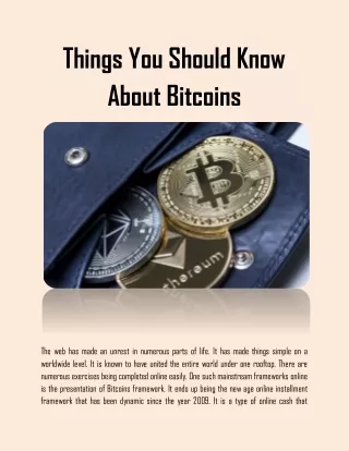 things you should know about bitcoins