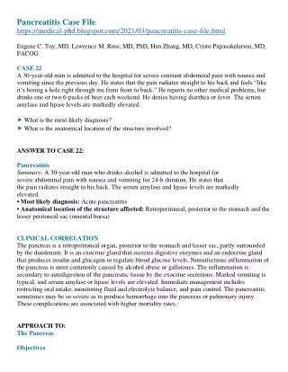 pancreatitis case file https medical phd blogspot