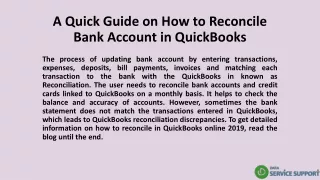 a quick guide on how to reconcile bank account in quickbooks
