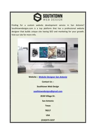 Website Designer San Antonio  Southtowndesigns