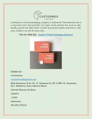 looking for a custom packaging company
