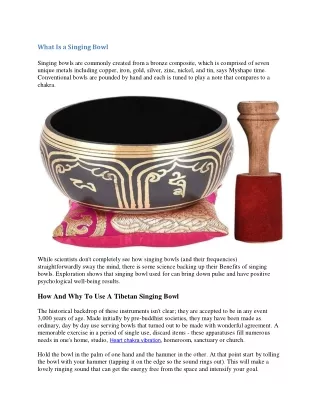 what is a singing bowl
