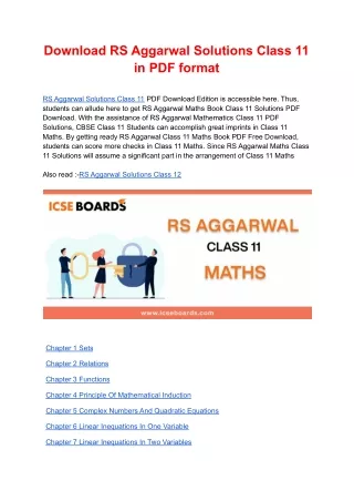 download rs aggarwal solutions class