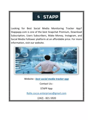 best social media tracker app | Stappapp.com