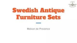 Swedish Antique Furniture Sets