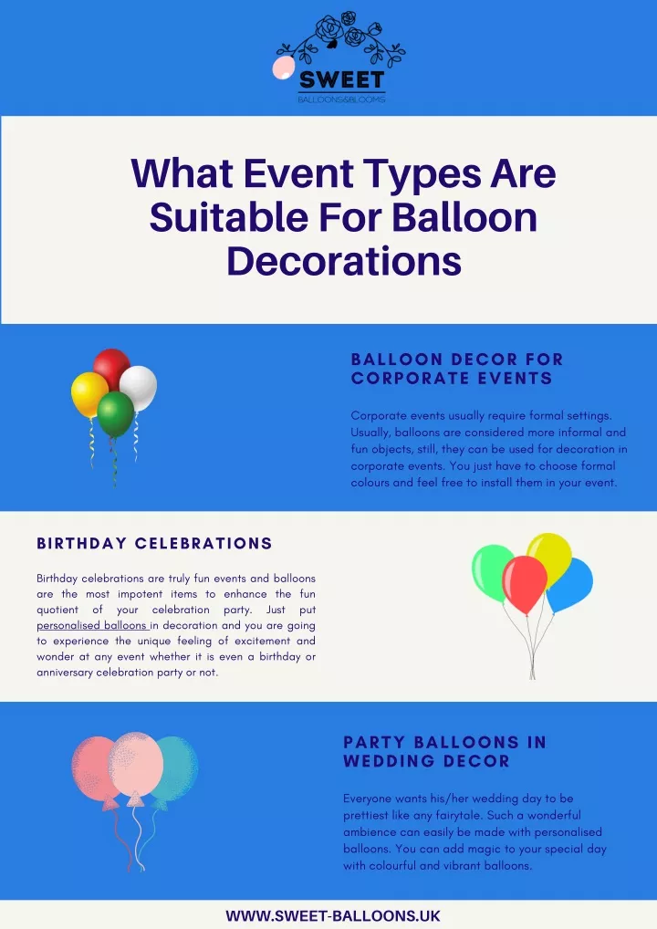 what event types are suitable for balloon