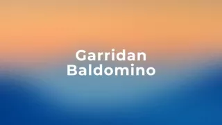 Charisma of saving versus your physical deterioration Garridan Baldomino