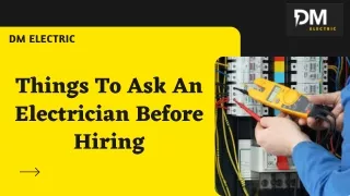 Things To Ask An Electrician Before Hiring