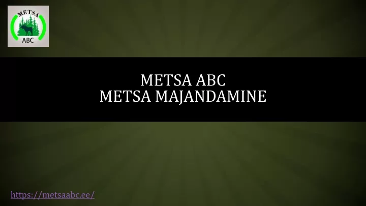 metsa abc metsa majandamine