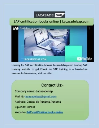 SAP certification books online  Lacasadelsap.com