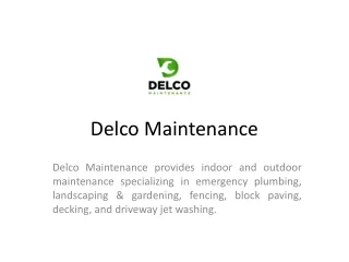 delco maintenance