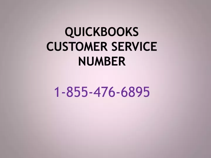 quickbooks customer service number