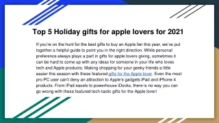 Top 5 Holiday gifts for apple lovers for 2021