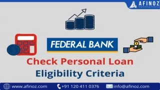 Federal Bank Personal Loan Eligibility Criteria