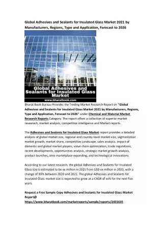 global adhesives and sealants for insulated glass