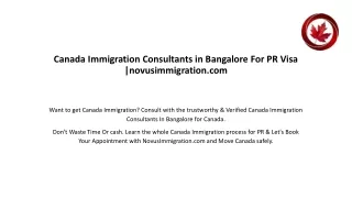 Best Immigration Visa Consultants in Bangalore For Canada