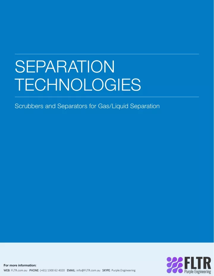 separation technologies