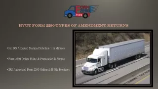 hvut form 2290 types of amendment returns
