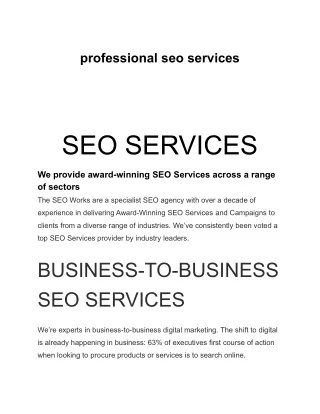 professional seo services