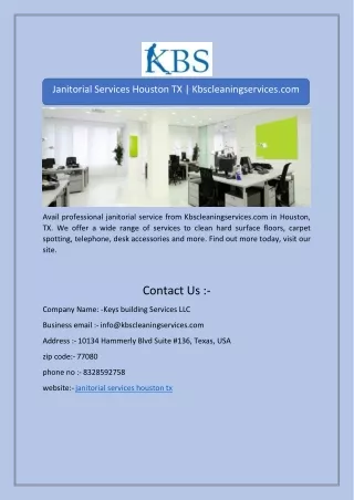 janitorial services houston