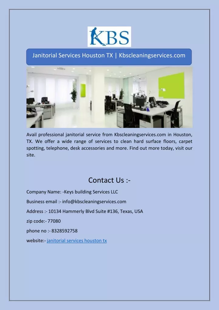 janitorial services houston
